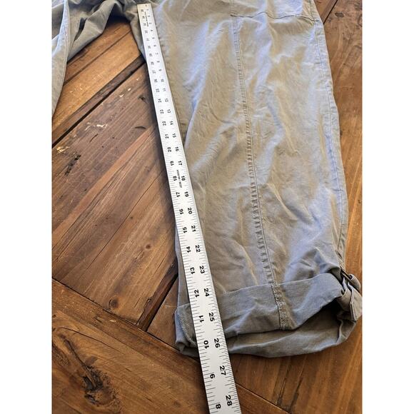 Soft Surroundings Size 2xL Green Pull On Pants Roll Buckle Hem Cropped - Picture 12 of 16